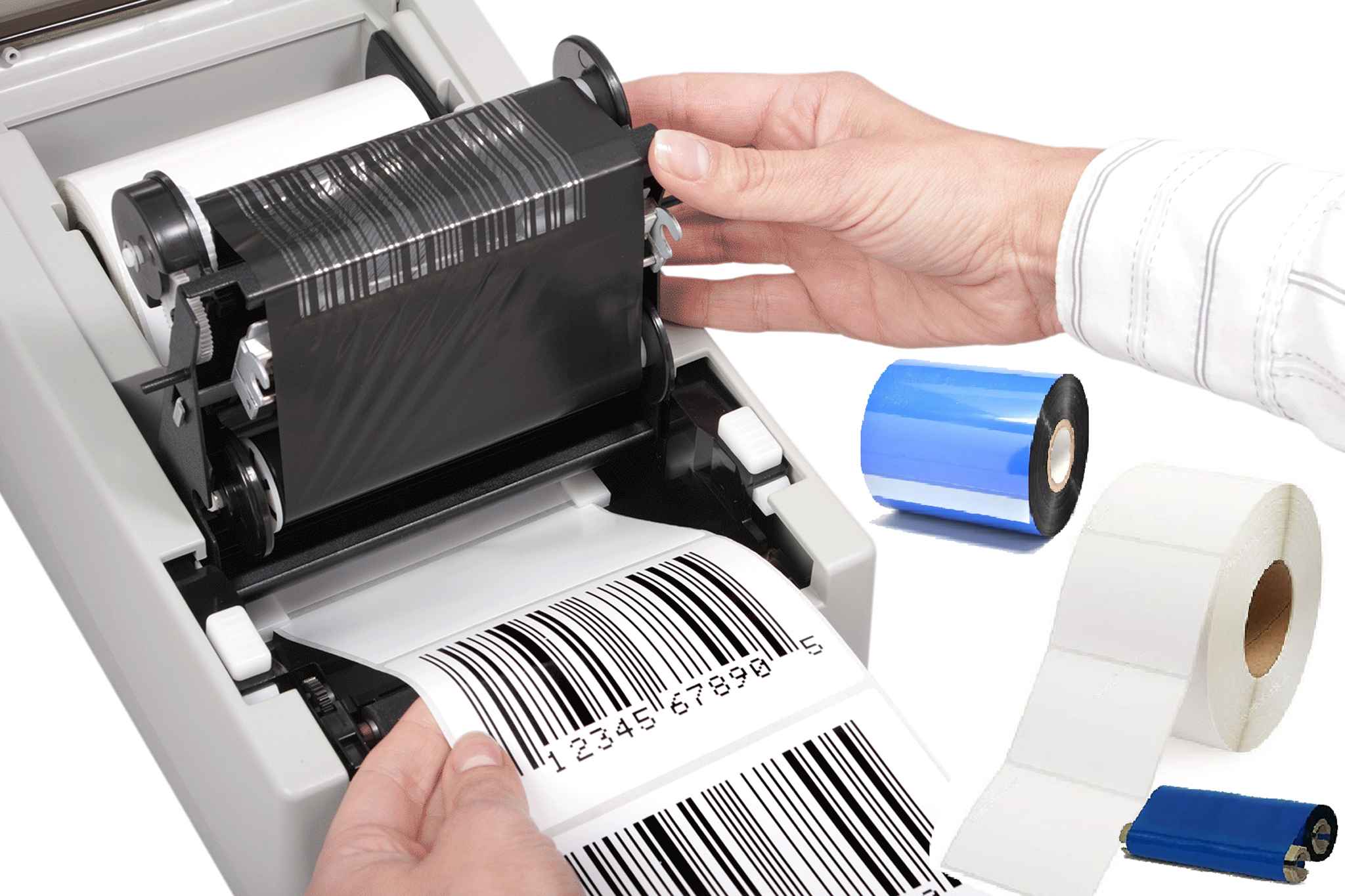 barcode ribbon and thermal paper cover photo